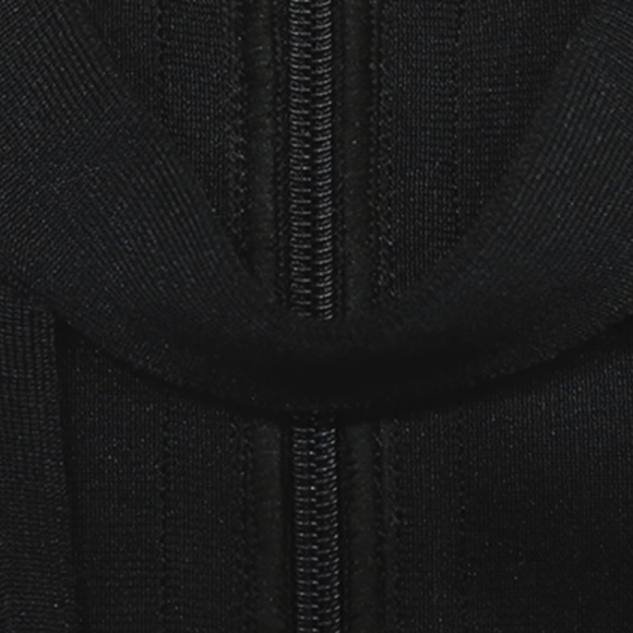 NEW! DESIGNER COUTURE BLACK BANDAGE DRESS THIGH SLIT CHAIN DETAIL KEYHOLE DRESS - Picture 8 of 12